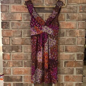 Moa Moa Vibrant Paisley Mini Dress